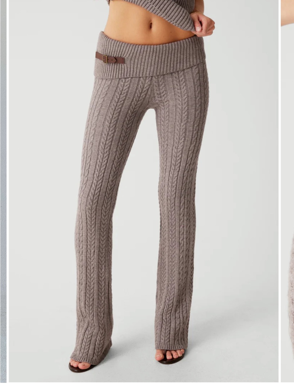 Frankie’s Bikinis Fleur Cable Knit Cloud Pant